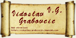 Vidoslav Grabovčić vizit kartica